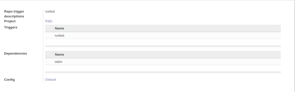 Odoo trigger configuration